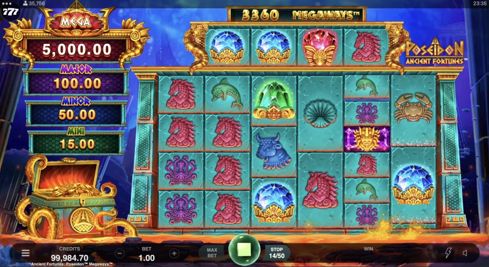 Ancient Fortunes Poseidon Megaways