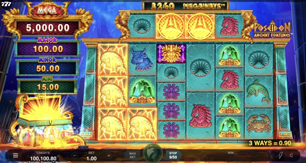 Ancient Fortunes Poseidon Megaways