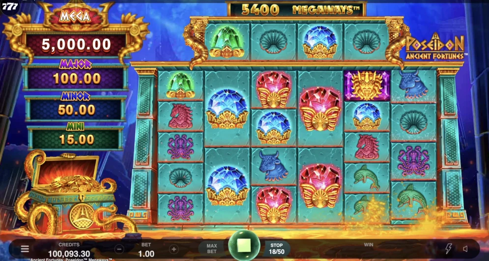 Ancient Fortunes Poseidon Megaways
