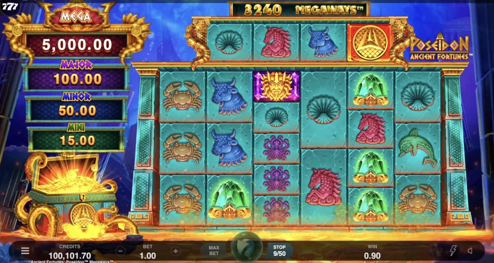 Ancient Fortunes Poseidon Megaways Slot